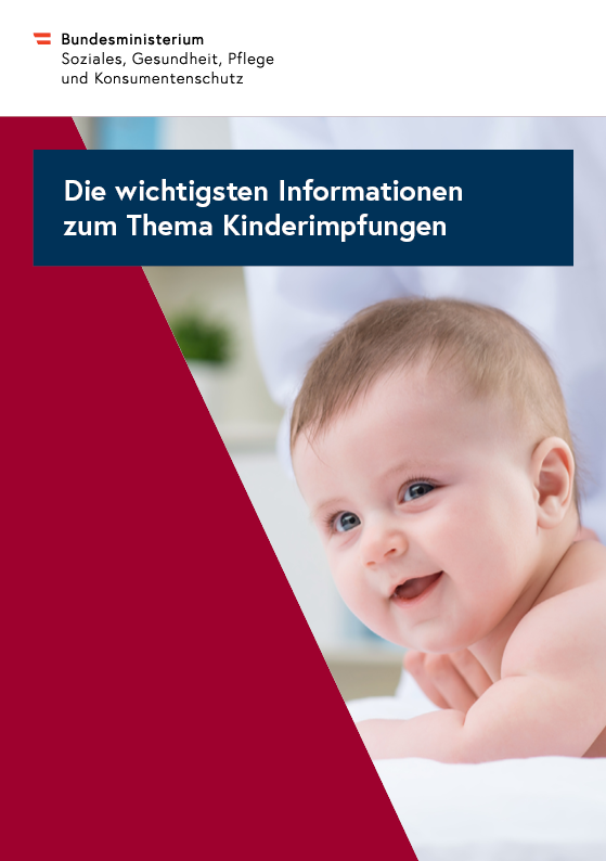 Titelblatt Broschüre "Impfungen für Schulkinder und Jugendliche"