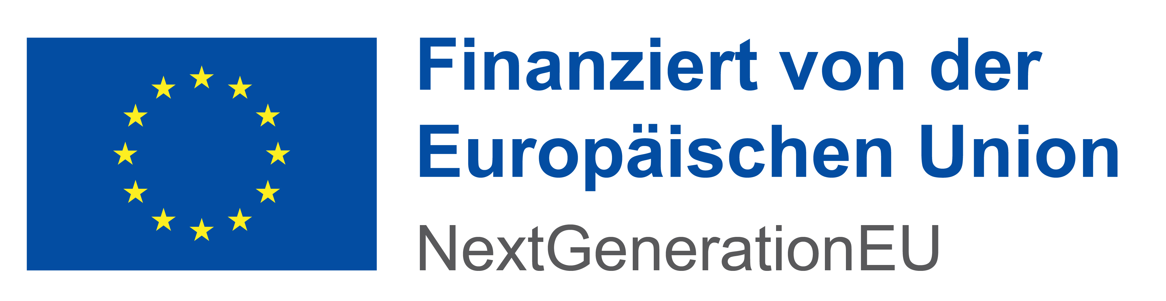 EU-Fahne mit Text: Finanziert von der Europäischen Union - NextGenerationEU