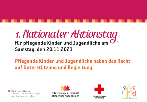 Flyer 1. Nationaler Aktionstag für pflegende Kinder und Jugendliche